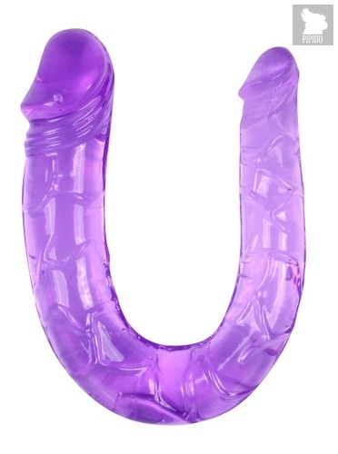 Двухсторонний фаллоимитатор Twin Head Double Dong фиолетового цвета - 29,8 см., цвет фиолетовый - Bioritm