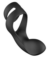 Черное эрекционное кольцо Benedict для стимуляции промежности, цвет черный - Svakom