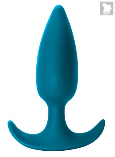 Бирюзовая анальная пробка Delight - 10,5 см, цвет синий - Lola Toys