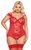 Сексуальное боди Dora, цвет красный, XL - SoftLine Collection (SLC)