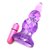 Фиолетовая анальная вибропробка - 9 см - Eroticon