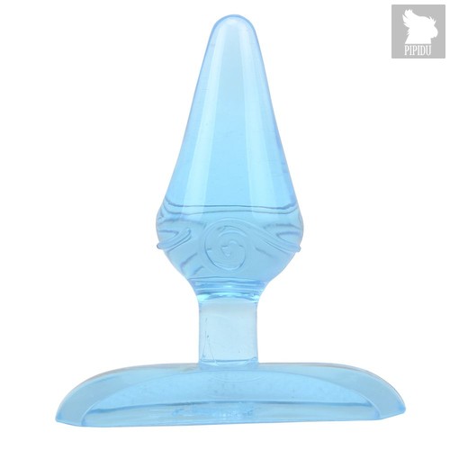 Голубая анальная пробка Gum Drops Plug - 6,6 см., цвет голубой - Chisa