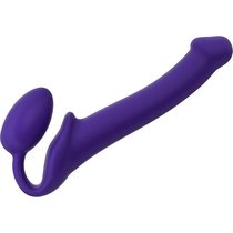 Фиолетовый безремневой страпон Silicone Bendable Strap-On - size M, цвет фиолетовый - Strap-on-me