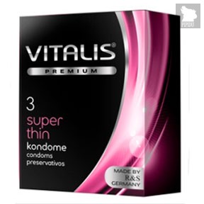 Презервативы VITALIS №3 Super thin супер тонкие, 3 шт. - VITALIS