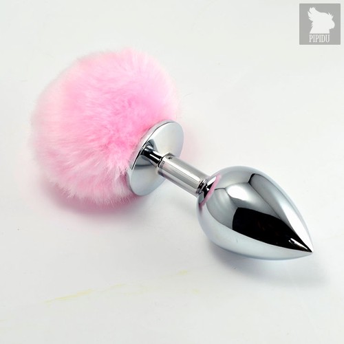 Анальная пробка Metal Bunny - Pink, цвет розовый - Luxurious Tail