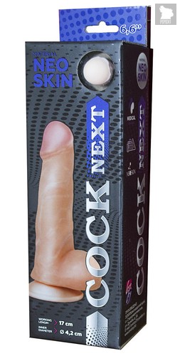 Фаллоимитатор COCK NEXT 6 с подошвой-присоской - 17 см, цвет телесный - Lovetoy (А-Полимер)