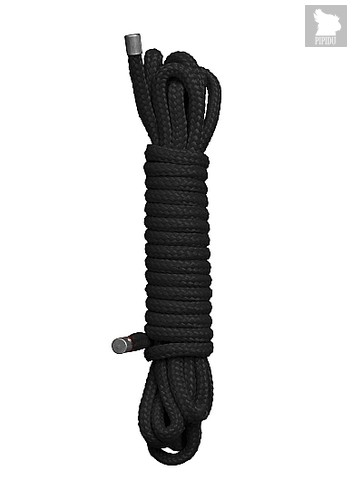 Черная веревка для бандажа Japanese rope - 10 м., цвет черный - Shots Media