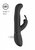 Черный вибромассажер-кролик Izara - 22 см., цвет черный - Shots Media