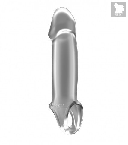 Прозрачная насадка с подхватом Stretchy Penis Extension No.33, цвет прозрачный - Shots Media