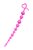 Розовая силиконовая анальная цепочка Long Sweety - 34 см, цвет розовый - Toyfa