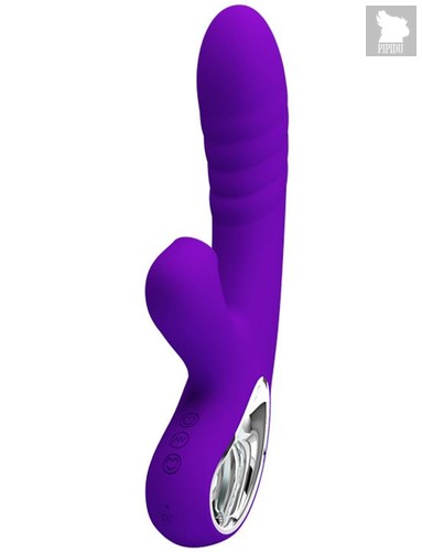 Фиолетовый вибратор Jersey с вакуумной стимуляцией - 21,8 см., цвет фиолетовый - Baile