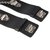 Черные гладкие наручники с металлическими вставками, цвет черный - Erozon