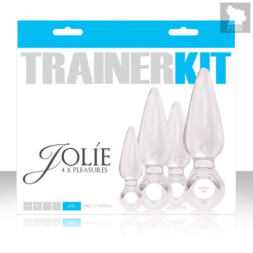 Набор анальных пробок Jolie - 4pc Trainer Kit - Clear, цвет прозрачный - NS Novelties