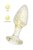 Золотистая акриловая анальная втулка - 8 см., цвет золотой - Toyfa