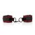 Атласные наручники Scandal Universal Cuffs с цепью, цвет красный/черный - California Exotic Novelties