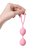 Розовые силиконовые вагинальные шарики с ограничителем-петелькой, цвет розовый - Toyfa