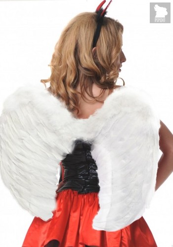 Крылья перьевые закругленные, 60х50 см, цвет белый, OS - Le Frivole