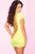 Облегающее мини-платье с разрезами на спинке PARTY IN THE BACK MINI DRESS, цвет желтый, M-L - Pink lipstick