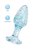 Голубая акриловая анальная втулка - 8 см., цвет голубой - Toyfa