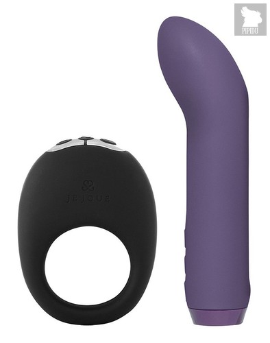 Подарочный набор Couples Collection: эрекционное кольцо Mio и мини-вибратор G-Spot Bullet, цвет фиолетовый/черный - Je Joue