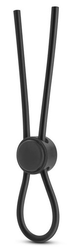 Черное силиконовое лассо на пенис SILICONE LOOP COCK RING, цвет черный - Blush Novelties