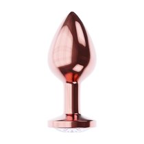 Пробка цвета розового золота с прозрачным кристаллом Diamond Moonstone Shine S - 7,2 см., цвет прозрачный - Lola Toys