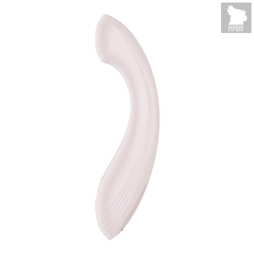 Бежевый вибромассажер G-Force - 19 см., цвет бежевый - Satisfyer