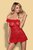 Платье Flores Red, цвет красный, L-XL - Obsessive