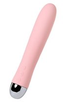Розовый силиконовый вибратор с функцией нагрева и пульсирующими шариками FAHRENHEIT - 19 см, цвет розовый - Toyfa