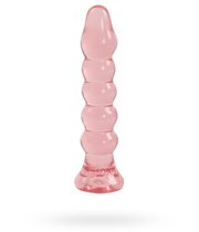 Анальная елочка из розового геля Crystal Jellies Anal Plug Bumps - 15,2 см, цвет розовый/прозрачный - Doc Johnson