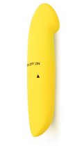 Желтый двусторонний мини-вибратор - 12,5 см., цвет желтый - Brazzers
