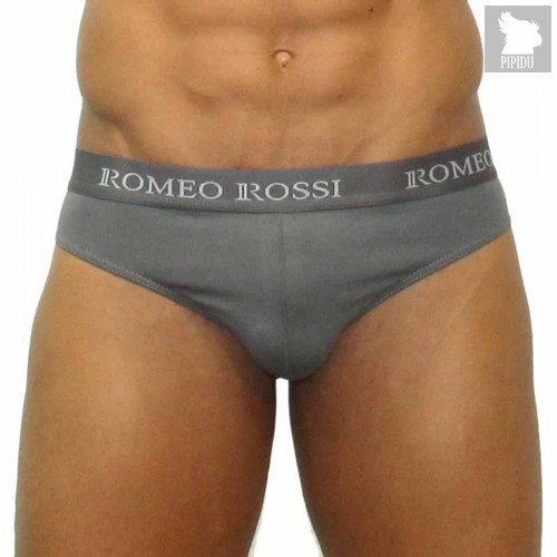 Трусы мужские брифы темно-серые, цвет серый - Romeo Rossi