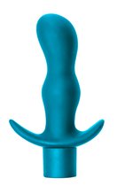 Бирюзовая анальная пробка с вибрацией Teaser - 12,5 см, цвет синий - Lola Toys