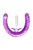 Фиолетовый двухсторонний фаллоимитатор с вибропулей - 35 см., цвет фиолетовый - Toyfa