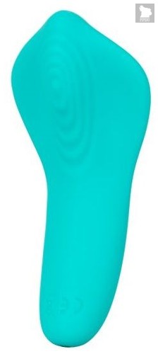 Бирюзовый мини-вибромассажер #PleaseMe - 11,5 см., цвет бирюзовый - California Exotic Novelties