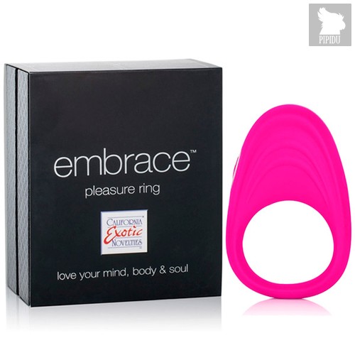Эрекционное виброкольцо Embrace - Pleasure Rings перезаряжаемое, цвет розовый - California Exotic Novelties