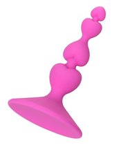 Розовая силиконовая анальная пробка Loverty - 8 см, цвет розовый - Toyfa