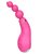 Розовый вибратор Barbara с вращением - 13,9 см., цвет розовый - Yuanse