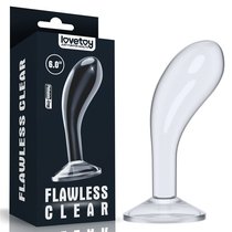 Прозрачный стимулятор простаты Flawless Clear Prostate Plug - 15 см., цвет прозрачный - LoveToy