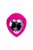 Розовая анальная втулка Diamond Heart с прозрачным кристаллом - 8 см., цвет прозрачный - Toyfa