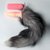 Анальная вибропробка Silver Fox Vibrating с хвостом, цвет серый - Luxurious Tail