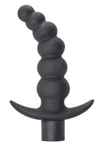 Серая анальная ёлочка с вибрацией Ecstasy - 14 см, цвет серый - Lola Toys