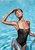 Слитный женский купальник Beverelle со шнуровкой, цвет черный, L - Obsessive