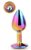 Голографическая анальная втулка с радужным кристаллом - 7,1 см., цвет разноцветный - Dream toys
