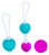 Набор вагинальных шариков Pretty Love, цвет голубой/фиолетовый - Baile