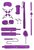 Фиолетовый игровой набор БДСМ Intermediate Bondage Kit, цвет фиолетовый - Shots Media