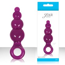 Анальная пробка Jolie — Ripples средняя, цвет фиолетовый - NS Novelties