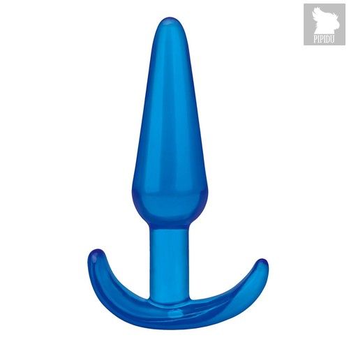 Голубая анальная пробка Slim Tapered Butt Plug - 10,8 см., цвет голубой - Blue Line