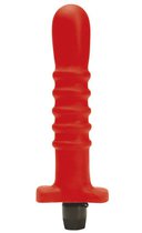 Красный многоскоростной силиконовый вибратор - 18 см, цвет красный - Dream toys