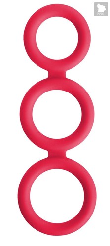 Красное тройное эрекционное кольцо Triad Cock Ring, цвет красный - NS Novelties